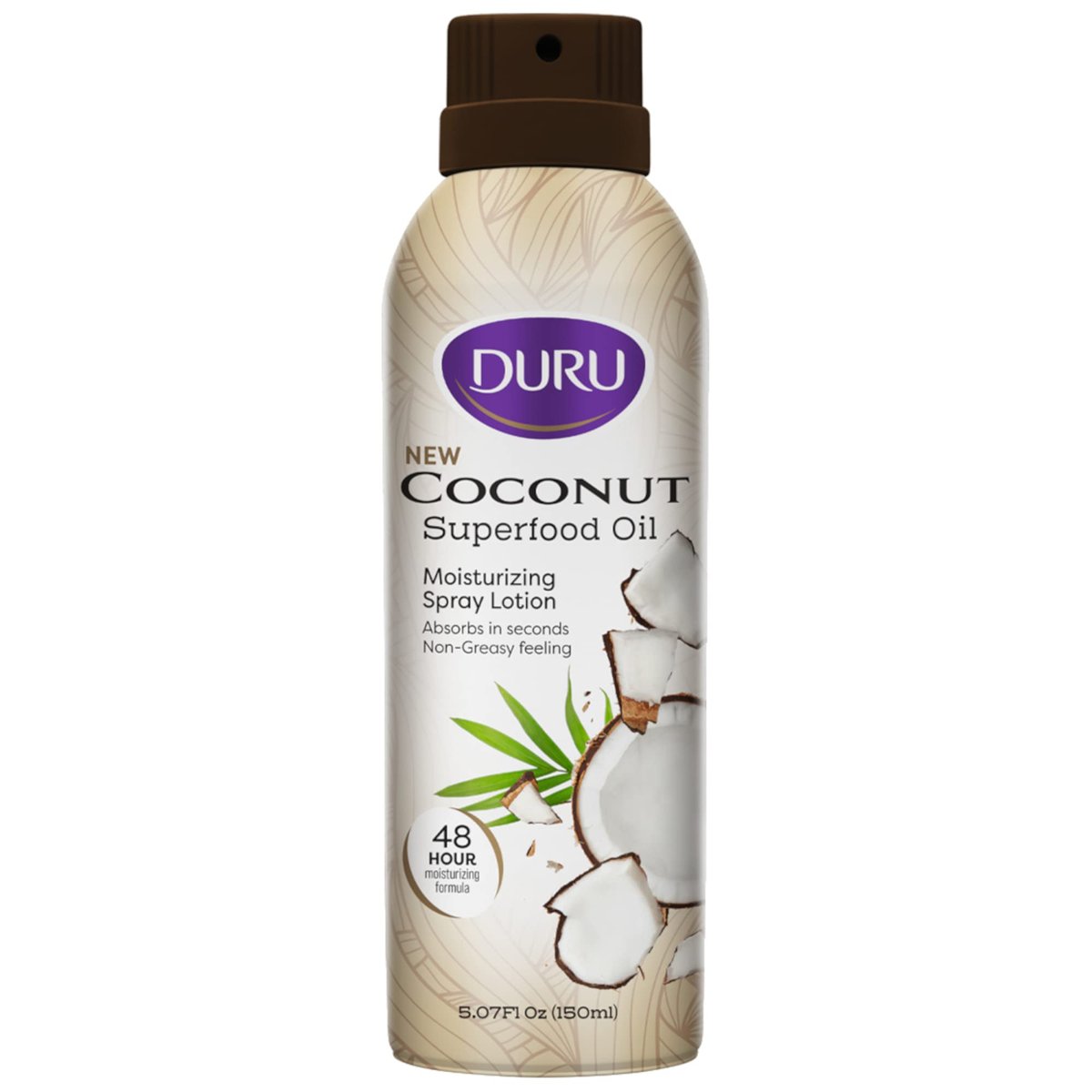 Duru Kokos-Feuchtigkeitsspray-Lotion – 48h Feuchtigkeitsspender mit Kokosöl, 150 ml
