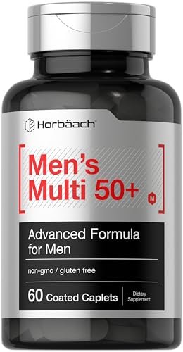 Horbäach Multivitamin für Männer 50 Plus | 60 Kapseln | mit Kalzium, Magnesium, Vitamin A, B, C, D & E | 50+ Advanced Formula | Non-GMO & Glutenfrei