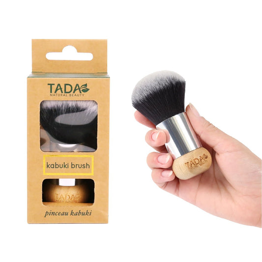 TADA Natural Beauty Kabuki Pinsel für Foundation, Puder, Blush & Bronzer – Make-up Pinsel für flüssige, pudrige & cremige Texturen