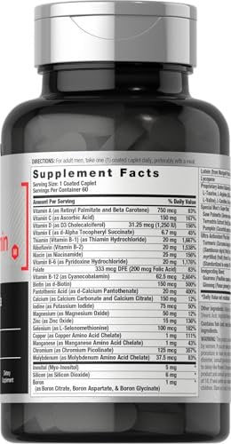 Horbäach Men's Multivitamin | 60 Kapseln | Fortschrittliche Formel | mit Vitamin C, D, Magnesium, Mineralien & mehr | Nicht-GVO & glutenfrei