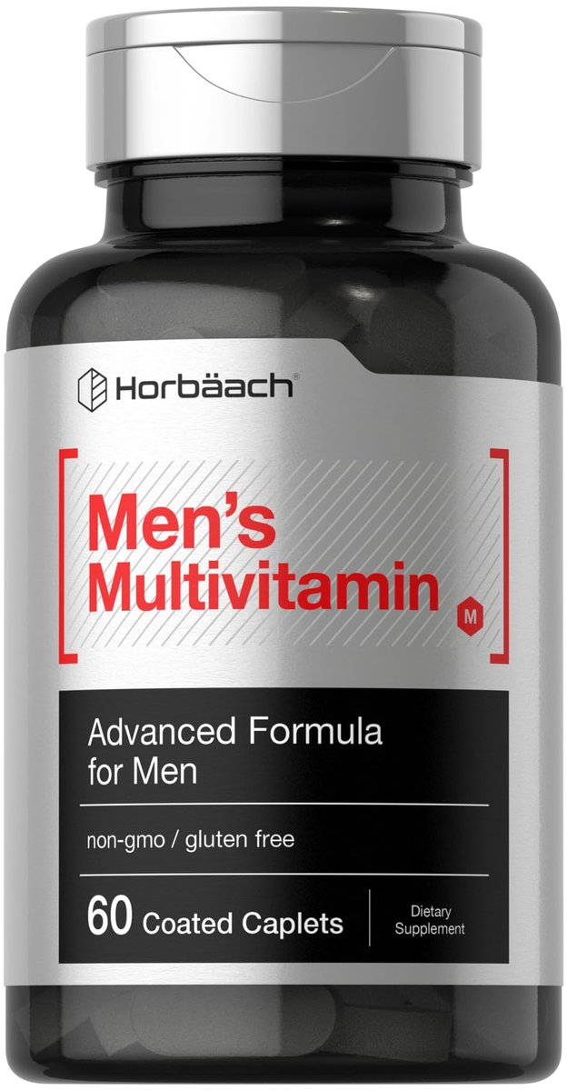 Horbäach Men's Multivitamin | 60 Kapseln | Fortschrittliche Formel | mit Vitamin C, D, Magnesium, Mineralien & mehr | Nicht-GVO & glutenfrei