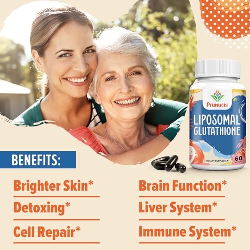 2400 mg Liposomales Glutathion mit Vitamin C, Mariendistel & Alpha-Liponsäure – Master-Antioxidans, reines reduziertes L-Glutathion – Immunsystem, Zellreparatur, Energie, hohe Absorption, 120 Weichkapseln