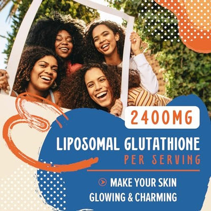 2400 mg Liposomales Glutathion mit Vitamin C, Mariendistel & Alpha-Liponsäure – Master-Antioxidans, reines reduziertes L-Glutathion – Immunsystem, Zellreparatur, Energie, hohe Absorption, 120 Weichkapseln