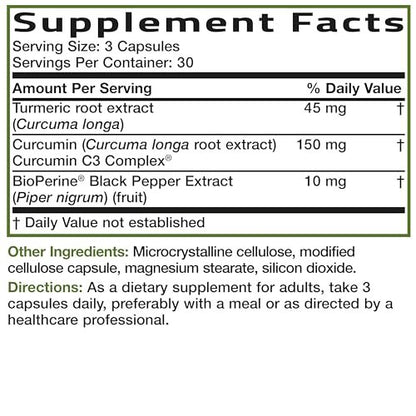 Bronson Kurkuma Curcumin Extra Stärke - Antioxidans, Gelenk- & Verdauungsunterstützung mit BioPerin, Non-GMO, 90 vegane Kapseln