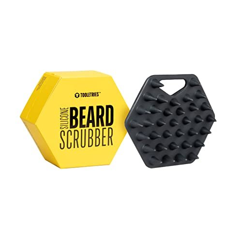 TOOLETRIES Bartpflege-Bürste aus Silikon – Peeling & Reinigung für Männer, Tiefenreinigung & Poren öffnen, Ergonomischer Griff, Entfernt Bartschuppen – Anthrazit