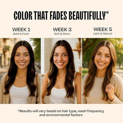 oVertone Semi-Permanente Haarfarbe Conditioner – Schokoladenbraun, 236 ml – Pflegende, schadensfreie Farbe für alle Haartypen mit Sheabutter & Kokosöl, vegan & tierversuchsfrei