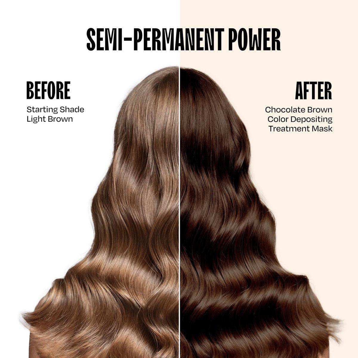 oVertone Semi-Permanente Haarfarbe Conditioner – Schokoladenbraun, 236 ml – Pflegende, schadensfreie Farbe für alle Haartypen mit Sheabutter & Kokosöl, vegan & tierversuchsfrei