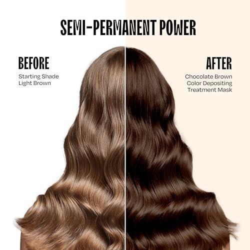 oVertone Semi-Permanente Haarfarbe Conditioner – Schokoladenbraun, 236 ml – Pflegende, schadensfreie Farbe für alle Haartypen mit Sheabutter & Kokosöl, vegan & tierversuchsfrei