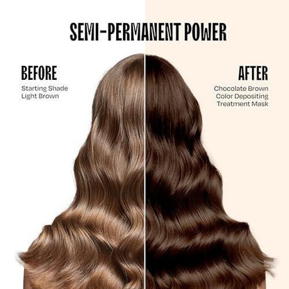 oVertone Semi-Permanente Haarfarbe Conditioner – Schokoladenbraun, 236 ml – Pflegende, schadensfreie Farbe für alle Haartypen mit Sheabutter & Kokosöl, vegan & tierversuchsfrei