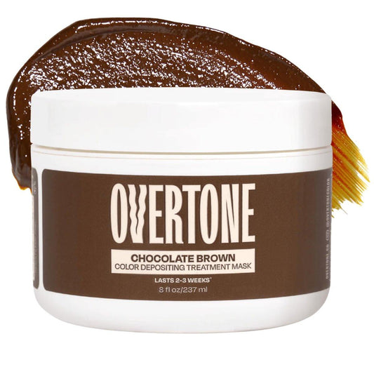 oVertone Semi-Permanente Haarfarbe Conditioner – Schokoladenbraun, 236 ml – Pflegende, schadensfreie Farbe für alle Haartypen mit Sheabutter & Kokosöl, vegan & tierversuchsfrei