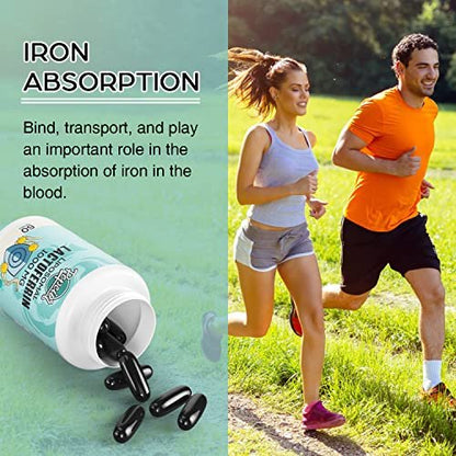 Pepeior Liposomales Rinder-Lactoferrin 1000 mg – Höhere Absorption – für Eisenaufnahme & Immunfunktion, Lactoferrin Ergänzung für Erwachsene, 60 Softgels