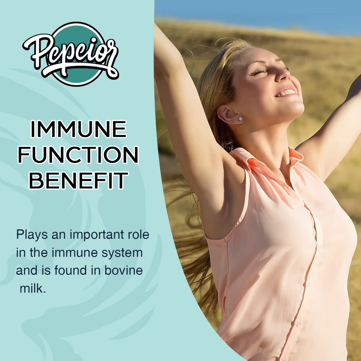 Pepeior Liposomales Rinder-Lactoferrin 1000 mg – Höhere Absorption – für Eisenaufnahme & Immunfunktion, Lactoferrin Ergänzung für Erwachsene, 60 Softgels
