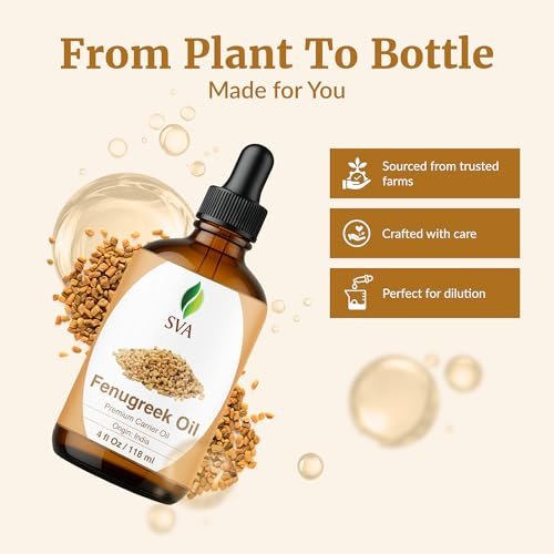SVA Fenugreek Öl 118ml – Premium Trägeröl für Haarpflege, Kopfhautmassage & Hautpflege mit Pipette