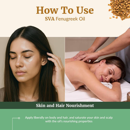 SVA Fenugreek Öl 118ml – Premium Trägeröl für Haarpflege, Kopfhautmassage & Hautpflege mit Pipette