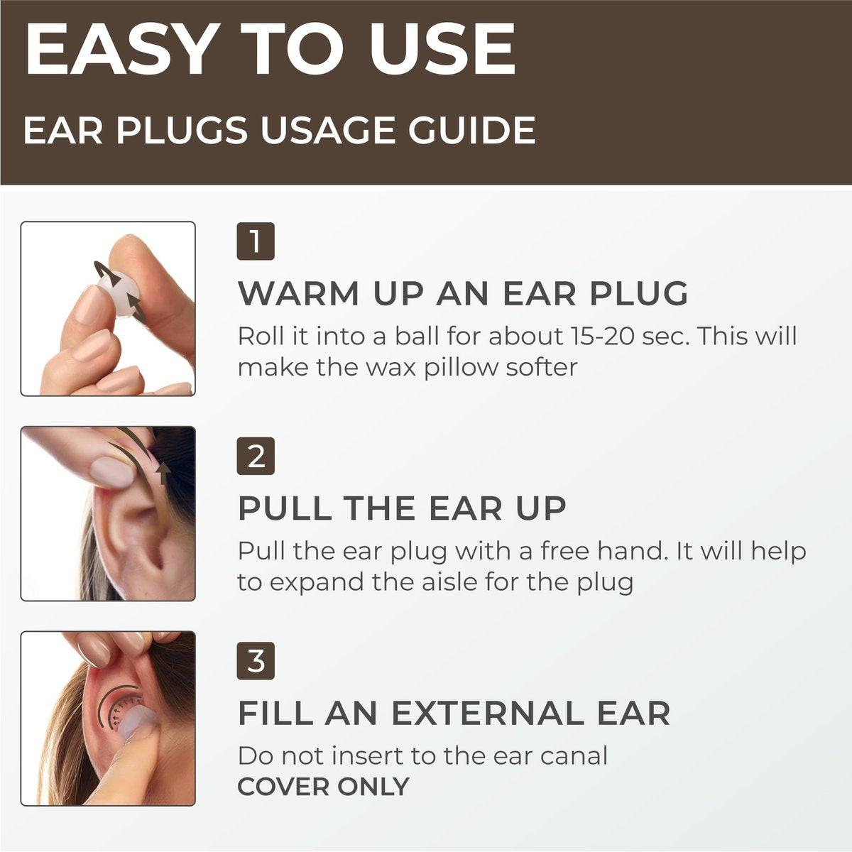 Peace&Quiet PQ Silikon-Ohrstöpsel zum Schlafen – 15 Wachs-Ohrstöpsel für Schlaf und Schwimmen, weiche Ohrkissen, Geräuschunterdrückung 32 dB, hautfarben
