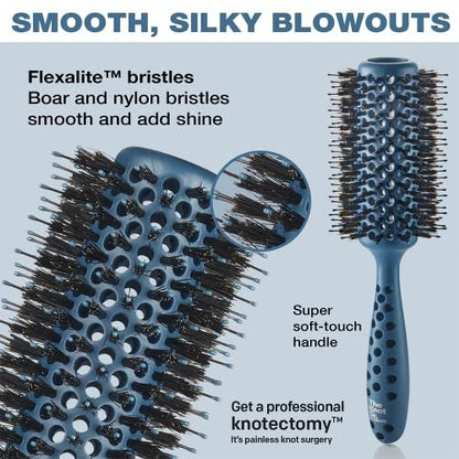 The Knot Dr. Haarbürste von Conair – Föhnbürste für alle Haartypen – Runde Bürste für Blowout – Belüftete Rundbürste