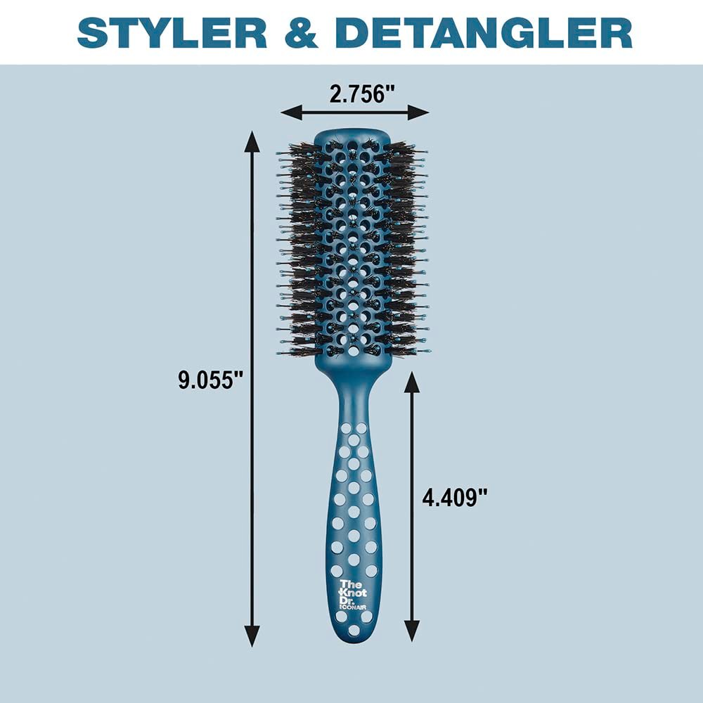 The Knot Dr. Haarbürste von Conair – Föhnbürste für alle Haartypen – Runde Bürste für Blowout – Belüftete Rundbürste