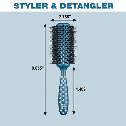 The Knot Dr. Haarbürste von Conair – Föhnbürste für alle Haartypen – Runde Bürste für Blowout – Belüftete Rundbürste