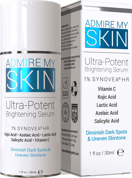 Admire My Skin Dark Spot Corrector Remover für das Gesicht - Aufhellendes Verfärbungskorrektur-Serum - Kojisäure + Azelainsäure Serum gegen Melasma und Sonnenflecken 30 ml