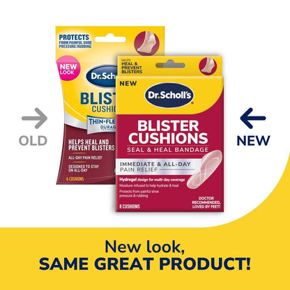 Dr. Scholl's Blister Cushions Seal & Heal Pflaster mit Hydrogel-Technologie, 8 Stück // Sofortige & langanhaltende Schmerzlinderung, dünn, flexibel & nahezu unsichtbar, feuchtigkeitsspendend