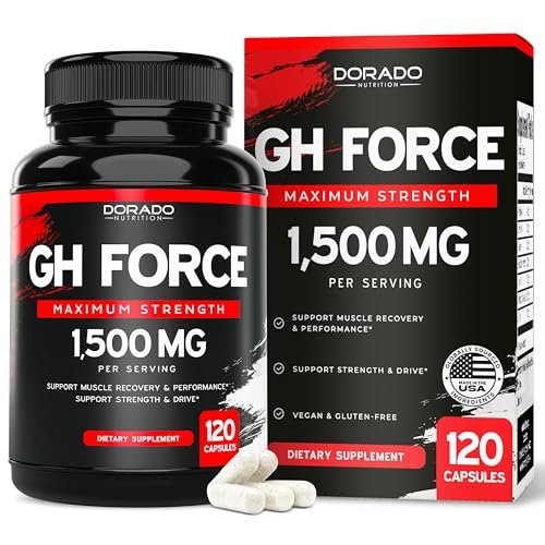 HGH Nahrungsergänzungsmittel für Männer & Frauen (120 Kapseln) 1500 mg – Unterstützt Muskelwachstum & gesunde Spiegel des menschlichen Wachstumshormons – Fördert gesunde Muskeln & Regeneration nach dem Training – Hergestellt in den USA
