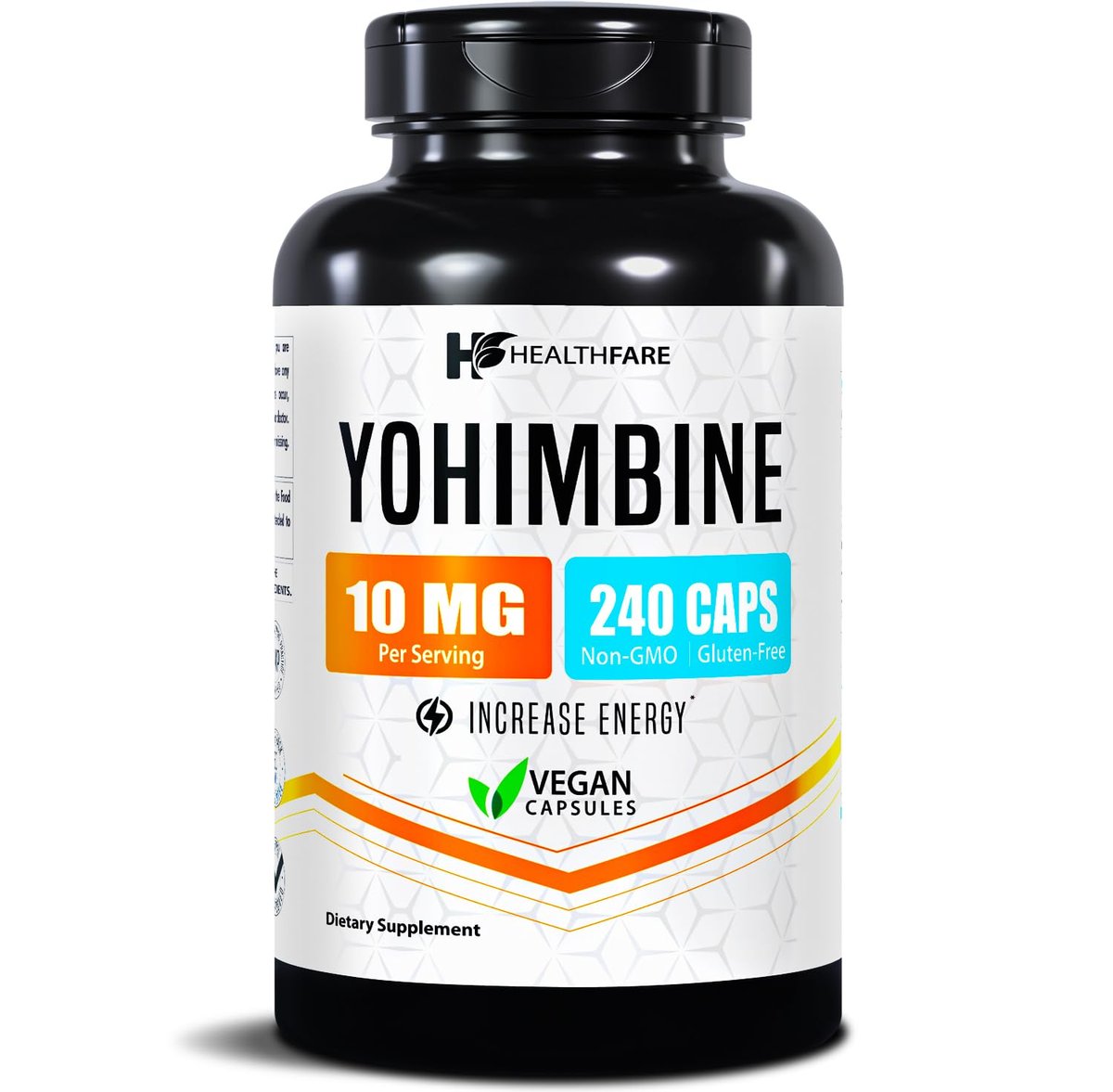 Healthfare Yohimbin HCL 10 mg | 240 vegane Kapseln | Höchste Konzentration | Nicht-GMO & glutenfrei | Hergestellt in den USA