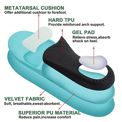 Bacophy Kinder Einlegesohlen mit Fußgewölbestütze – Orthopädische Einlagen für Plantarfasziitis, Senkfüße, Fersenschmerzen – Hochwertiges PU, TPU, Gel-Stoßdämpfung, tiefe Fersenkappe (23,5 cm)