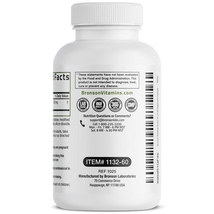 Bronson Rhodiola Rosea Kapseln - Adaptogenes Kraut für Gehirn, Stress & Stimmung - Nicht-GVO, 60 Stück