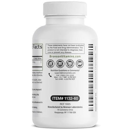 Bronson Rhodiola Rosea Kapseln - Adaptogenes Kraut für Gehirn, Stress & Stimmung - Nicht-GVO, 60 Stück