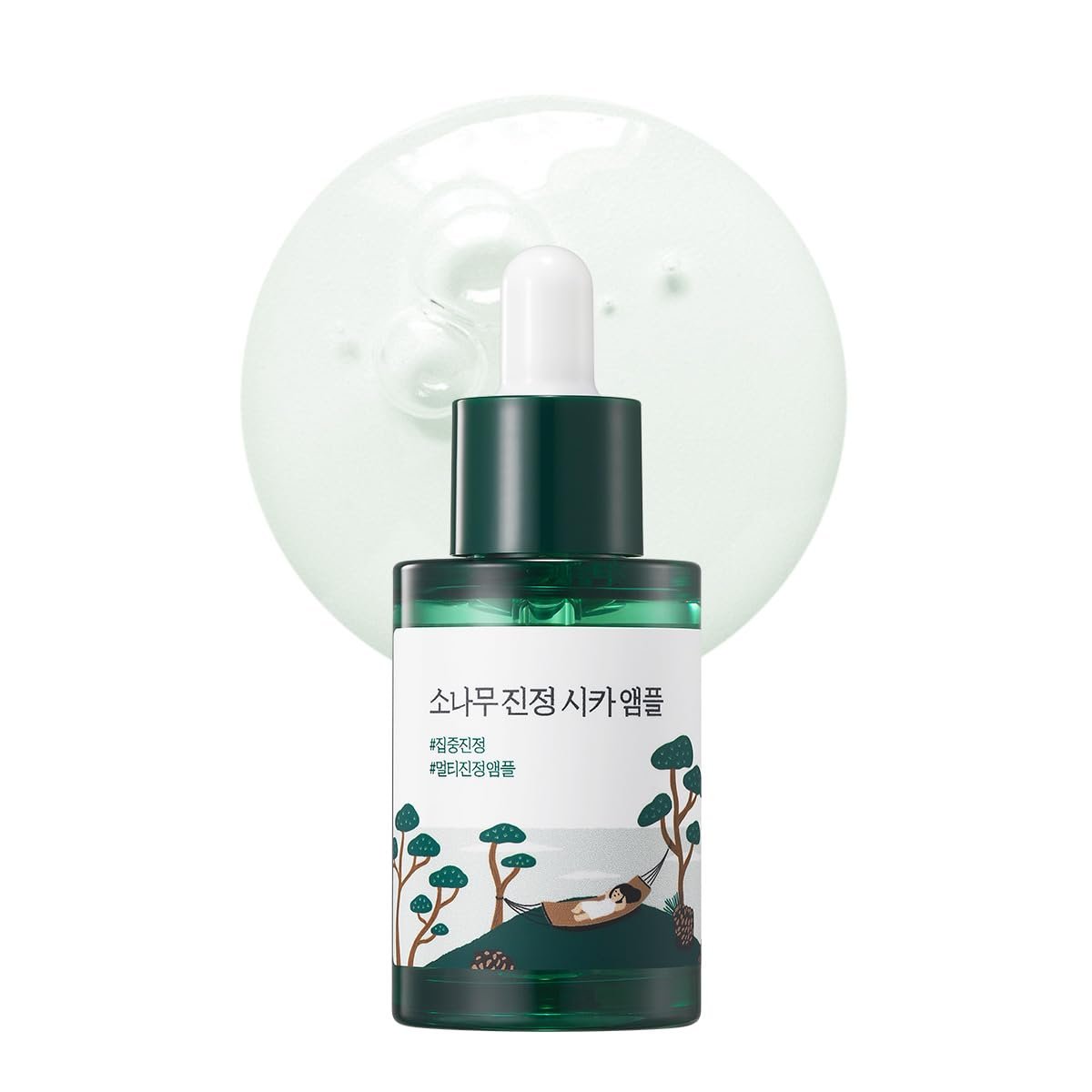 ROUND LAB Pine Calming Cica Ampulle 1,01 oz – Beruhigendes & feuchtigkeitsspendendes Serum mit Pine Cica & Hyaluronsäure zur Stärkung der Hautbarriere, sanfter Peeling & tiefer Feuchtigkeit, koreanische Hautpflege