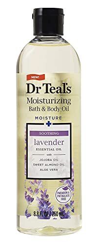 Dr. Teal's Badeöl Geschenkset (2er Pack, je 250 ml) – Lavendel & Sheabutter – Ätherische Öle für Feuchtigkeit und Entspannung – Spa-Erlebnis zu Hause