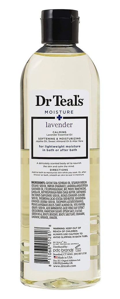 Dr. Teal's Badeöl Geschenkset (2er Pack, je 250 ml) – Lavendel & Sheabutter – Ätherische Öle für Feuchtigkeit und Entspannung – Spa-Erlebnis zu Hause