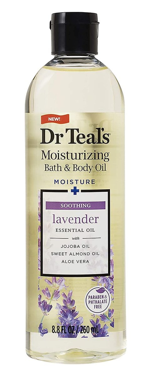 Dr. Teal's Badeöl Geschenkset (2er Pack, je 250 ml) – Lavendel & Sheabutter – Ätherische Öle für Feuchtigkeit und Entspannung – Spa-Erlebnis zu Hause