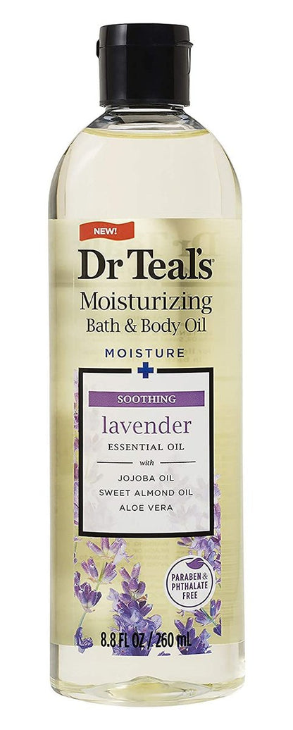 Dr. Teal's Badeöl Geschenkset (2er Pack, je 250 ml) – Lavendel & Sheabutter – Ätherische Öle für Feuchtigkeit und Entspannung – Spa-Erlebnis zu Hause