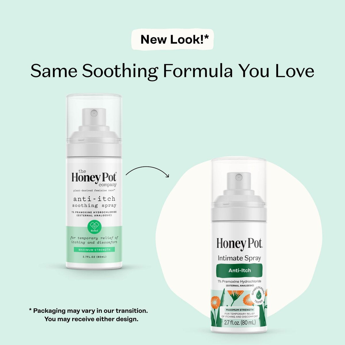 The Honey Pot Company – Maximalstarkes Anti-Juckreiz-Spray für die Intimzone – Medizinisches Spray zur Linderung von Juckreiz und Reizungen – 80 ml