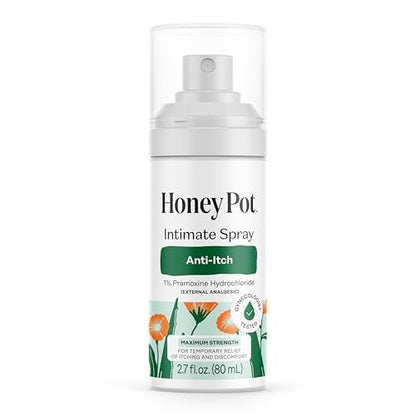 The Honey Pot Company – Maximalstarkes Anti-Juckreiz-Spray für die Intimzone – Medizinisches Spray zur Linderung von Juckreiz und Reizungen – 80 ml