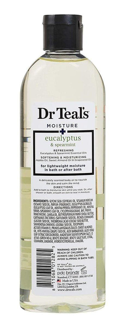 Dr. Teals Badeöl Geschenkset (3er-Pack, 8,8 oz) – Eukalyptus, Sheabutter & Kokosnussöl – Ätherische Öle für Hautpflege und Stressabbau