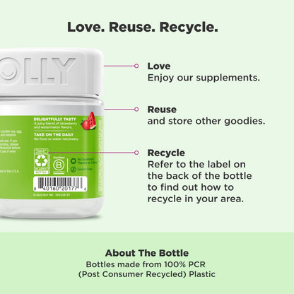OLLY Fiber Gummy Rings – Präbiotische Ballaststoffe, Erdbeer-Wassermelone, 50 Stück
