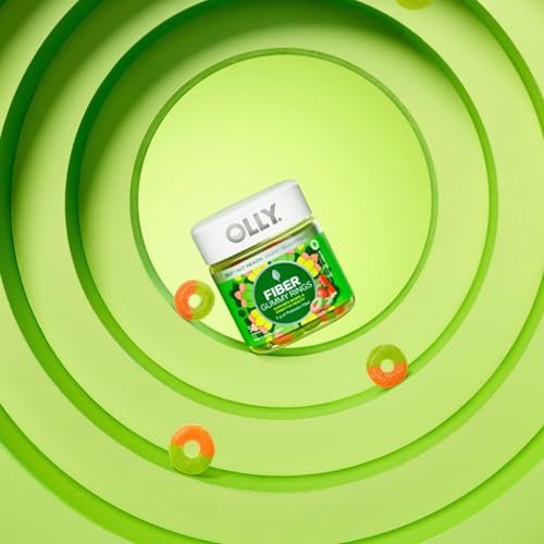 OLLY Fiber Gummy Rings – Präbiotische Ballaststoffe, Erdbeer-Wassermelone, 50 Stück
