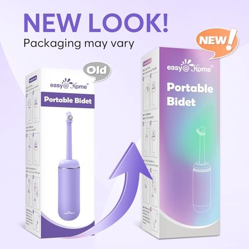 Easy@Home Tragbare Peri-Flasche für die Zeit nach der Geburt und Dammpflege: Handliches Bidet für persönliche Hygiene und Reisen | 380 ml auslaufsicher und praktisch | BPA-frei | EPB-01 Lila