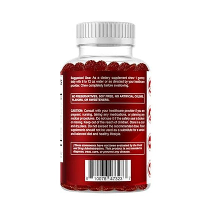 Vitamatic Vitamin B Komplex Gummis mit Vitamin C & Inositol – Natürlicher Erdbeergeschmack – 60 Gummis (2 Flaschen)
