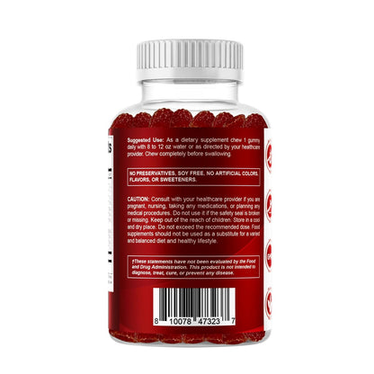 Vitamatic Vitamin B-Komplex Gummis mit Vitamin C & Inositol - Natürlicher Erdbeergeschmack - 60 Gummis