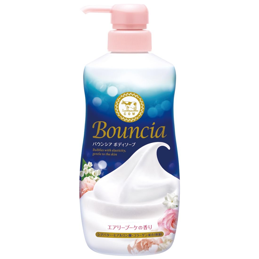 BOUNCIA COW BRAND Premium Body Washes – Airy Boquet Rose (480 ml) – Sanfte Reinigung für zarte Haut
