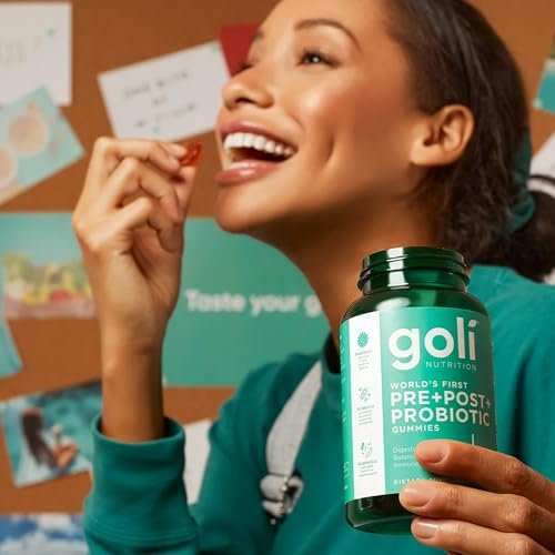 Goli Pre Pro Postbiotische Gummis – Weltweit erste 3-in-1-Formel mit DE111 Probiotika, XOS Präbiotika, MCC1849 Postbiotika – Vegan, Non-GMO, Glutenfrei
