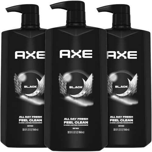 AXE Black Duschgel 3er-Pack – 3-in-1 Körper-, Gesichts- & Haarreiniger mit Birne und Zedernholz Duft, 3 x 1 Liter