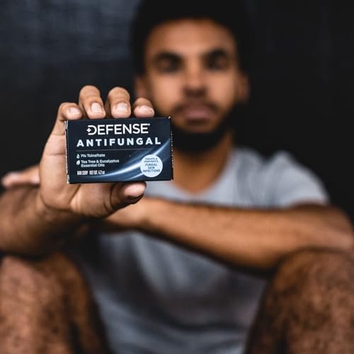 Defense Antifungal Bar Seife 2er-Pack | Behandlung von Jock Itch, Ringworm, Fußpilz, Hautpilz | Medizinisches Antimykotikum (Zwei Stücke, ohne Etui)