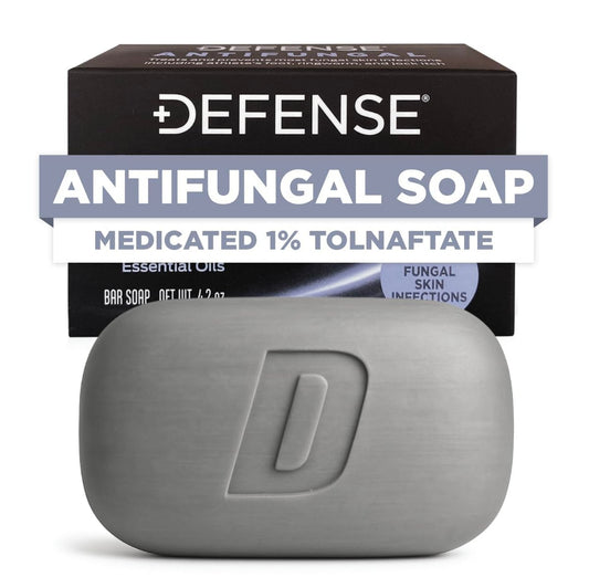 Defense Antifungal Bar Soap | Medizinische Seife gegen Juckreiz, Ringelflechte, Fußpilz, Hautpilz – Antimykotische Behandlung (1 Bar, ohne Behälter)