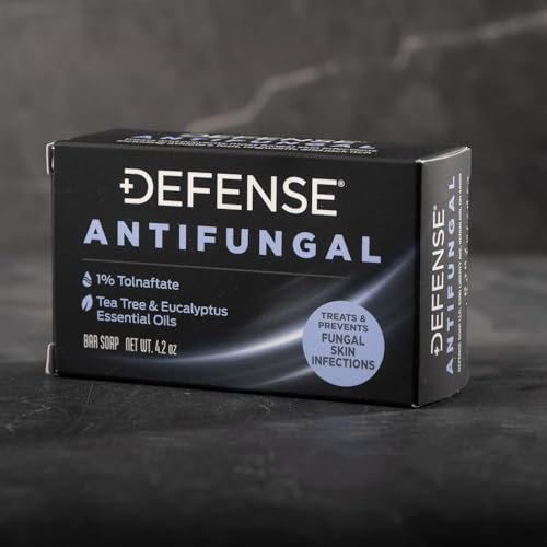 Defense Antifungal Bar Soap | Medizinische Seife gegen Juckreiz, Ringelflechte, Fußpilz, Hautpilz – Antimykotische Behandlung (1 Bar, ohne Behälter)