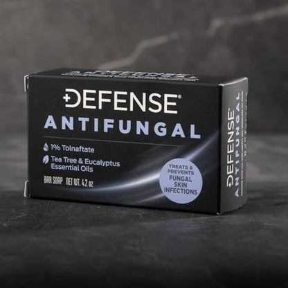 Defense Antifungal Bar Soap | Medizinische Seife gegen Juckreiz, Ringelflechte, Fußpilz, Hautpilz – Antimykotische Behandlung (1 Bar, ohne Behälter)