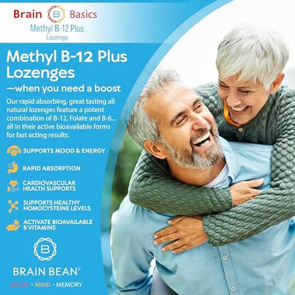 Extra Starkes Methyl B-12 & Methylfolat – 60 Kautabletten, Orangen-Zitrus-Geschmack – Hochdosiertes bioaktives B12-Vitamin & B9-Folat-Supplement für Energie, Gehirn-, Herz- & Nervenunterstützung